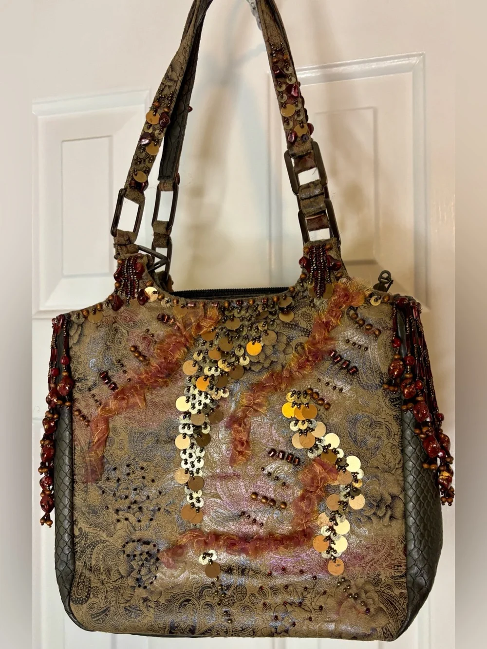 Mary Frances ornate leather